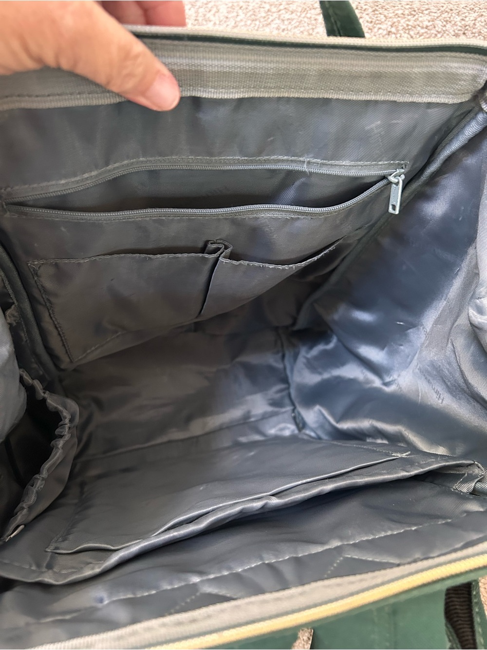 Himawari Laptop Backpack. Large USB charger. Travel. Work. School. Gold details. - Picture 5 of 12